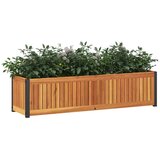  Vrtna sadilica 110 x 30 x 27,5 cm masivno drvo bagrema i čelik | shoptok.hr