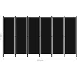 vidaXL Sobna pregrada sa 6 panela crna 300 x 180 cm | shoptok.hr