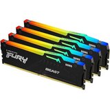 Kingston dimm DDR5 128GB (4x32GB kit) 5600MT/s KF556C40BBAK4-128 fury beast rgb black xmp cene