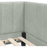  Kutni okvir kreveta Svijetlo siva 80 cm x 200 cm Baršun | shoptok.hr