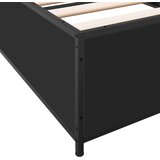  Okvir za krevet crni 75 x 190 cm od konstruirano drvo i metal | Eponuda.ba