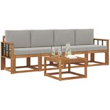  Set vanjskih sofa 5 kom. Prirodna i svijetlo siva | shoptok.hr