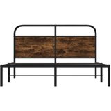 vidaXL Okvir kreveta bez madraca dimljena boja hrasta 120x190cm drveni | shoptok.hr
