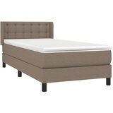  Box spring postelja z vzmetnico taupe 90x190 cm blago, (20897139) | Shoptok.si