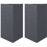  Vrtne sadilice 2 kom antracit trokutaste 50x43x75 cm čelične | shoptok.hr