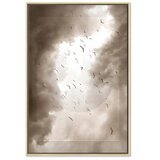  Slika - Birds in the Clouds (1 Part) Vertical 80x120 U prirodnom drvenom okviru | shoptok.hr