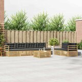  Set vanjskih sofa 7 kom. Bijela i antracit Poliester | shoptok.hr
