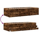  Okvir kreveta s pohranom s ladicama Dimljeni hrast 80 x 200 cm | shoptok.hr