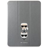 Karl Lagerfeld Ohišje za iPad Pro 12,9 palca 2020 / 2021 Saffiano Motivi Karl et Choupette, Siva, (21735135) | Shoptok.si