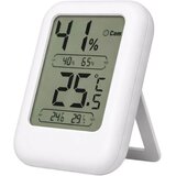 Digitalni osvetljen LCD termometer higrometer 8cm bel | Shoptok.si