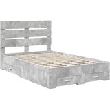  Krevetna konstrukcija s ladicama Betonski sivi 120 x 200 cm | shoptok.hr