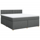 Maison Chic Box spring postelja - Vzmetna postelja z vzmetnico temno siva 180x200 cm blago SL11439, (21902780) | Shoptok.si