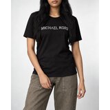 Michael Kors Majice s kratkimi rokavi MULTI RHINSTONE CLASSIC T Črna Slike