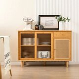  Moderna bifejska ormarića s kliznim vratima od kaljenog stakla ratana, boho kredenca. | shoptok.hr