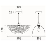  Visilica na sajli GALILEA 1xE27/15W/230V crna | Eponuda.com