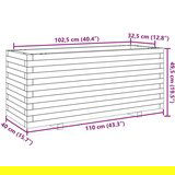  Vrtno cvetlično korito voščeno 110x40x49,5 cm trdna borovina | Shoptok.si