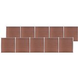 vidaXL vrtna ograja wpc 1737x186 cm rjava | Shoptok.si