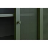 Unique Furniture temno zelena kovinska omarica z drsnimi vrati 90x140x40 cm veep – | Shoptok.si