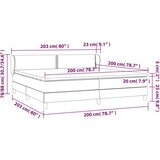  S oprugama i madracem tamnosmeđi 200x200 cm od tkanine | shoptok.hr
