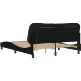  Posteljni okvir z LED lučkami črn 160x200 cm tkanina | Shoptok.si