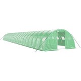 vidaXL Staklenik s čeličnim okvirom zeleni 96 m² 24 x 4 x 2 m | shoptok.hr
