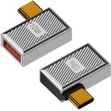 INF USB-A ženski na USB-C moški adapter s stranskim upogibom, 120 W, cinkova zlitina, (5000291551) Cene