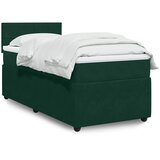 Box spring krevet s madracem tamnozeleni 90x200 cm baršunasti | shoptok.hr