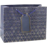  Geometric Gift Bag Gold Lines 23 x 18 x 10cm | shoptok.hr