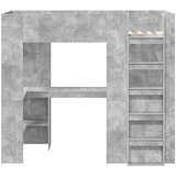  Okvir kreveta na kat s stolom Betonski sivi 80 x 200 cm | shoptok.hr