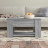  Stolić za kavu siva boja hrasta 79x49x41 cm konstruirano drvo | Shoptok.si