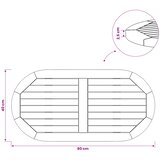  Gornji dio stola 80 x 40 x 2,5 cm Ovalni Čvrsto teak drvo | shoptok.hr