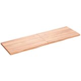 vidaXL Stenska polica svetlo rjava 160x50x4 cm trdna hrastovina | Shoptok.si