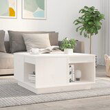 The Living Store Klubska mizica bela 60x61x32,5 cm trdna borovina - Klubska Mizica, (21574480) Cene