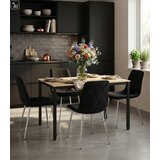 Lava stolica - crni baršun / kromirane noge x 2 | shoptok.hr