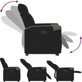  Naslonjač na podizanje od tkanine crni | shoptok.hr