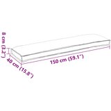  Set jastučića za palete 2 pcs Siva 150 x 40 x 8 cm | shoptok.hr
