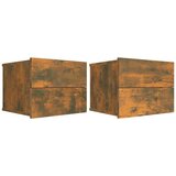 Maison Chic Dvo delni komplet Nočne omarice - Nočne mize dimljeni hrast 40x30x30 cm inženirski les, (21687323) Cene