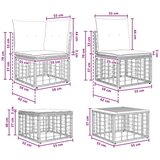  Zunanja garnitura za sedenje 8 pcs Naravna in krem bela, (5000272030) | Shoptok.si