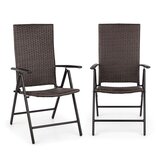 Blumfeldt Estoril, 2x vrtna stolica, poliratan, aluminij, 7 razina, sklopiva, smeđa | shoptok.hr