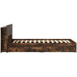  Okvir kreveta s pohranom s ladicama Dimljeni hrast 100 x 200 cm | shoptok.hr