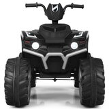  12V mini električni štirikolesnik z glasbo in hupo, 2,8-5 km/h za otroke stare od 3 do 7 let (do 35kg), črn | Shoptok.si