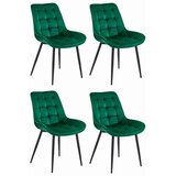  BERA stolica - tamno zeleni baršun / crne noge x 4 | shoptok.hr
