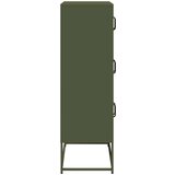 vidaXL Highboard Olive Green 68x39x123 cm Jeklo | Shoptok.si