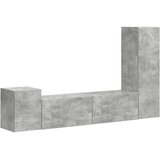  Set TV komoda Zidne 4 pcs Betonski sivi Konstruirano drvo | shoptok.hr