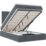 Maison Chic Otomanski Posteljni okvir - Dvoposteljna postelja - Zakonska postelja z vzmetnicami siv 120x200cm žamet-J1057, (21775412) | Shoptok.si
