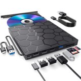 Venisymlis 7-v-1 USB3.0 zapisovalnik DVD-jev - z bralnikom kartic (črn), (22105226) | Shoptok.si