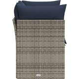  | Vrtni kauč | s jastukom Siva 124 x 62 x 69cm poliratan | shoptok.hr