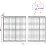  Gabion s žicom debljine 3,5 mm i mrežom 5x10 cm 750x50x200 cm | shoptok.hr