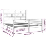  Posteljni okvir iz trdne borovine 180x200 cm, (20644846) | Shoptok.si