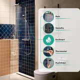 Hansgrohe 28748000 Activera Q 290/180 EcoSmart 1jet stenska termostatska armatura s tuš setom | Shoptok.si